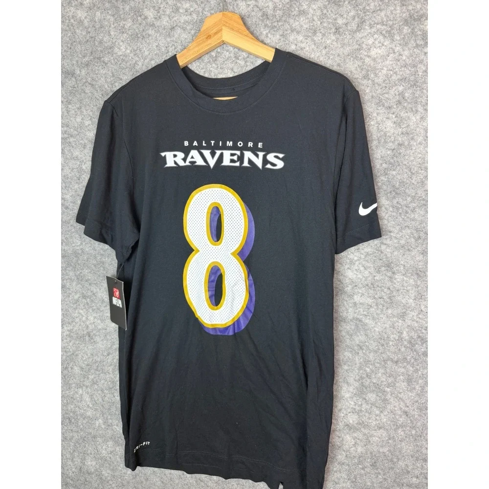 Baltimore Ravens Nike T-Shirt Mens M Jackson Black NFL Football Dri-FIT NEW